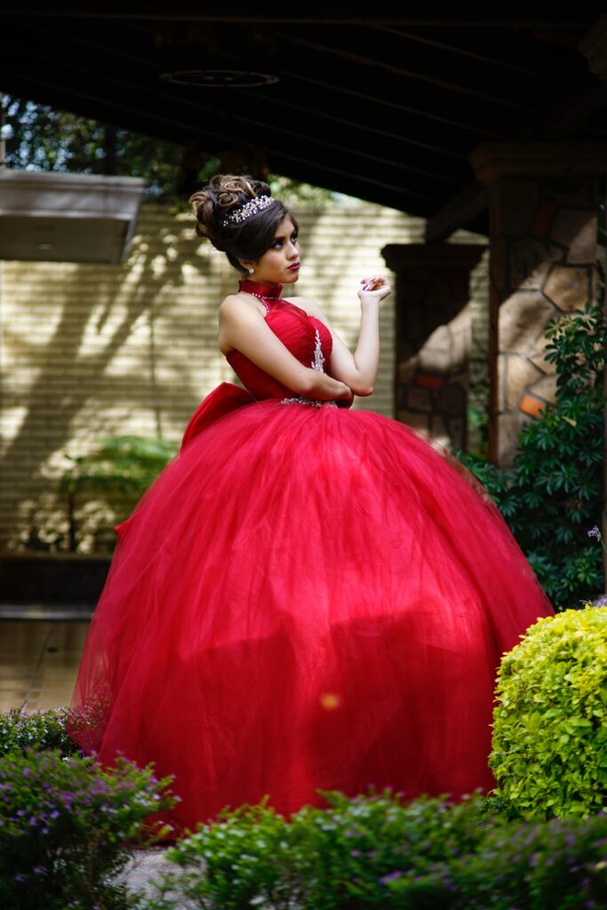 Blood-Red Ball Gown