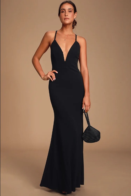 Amelia Black Sleeveless Maxi Dress