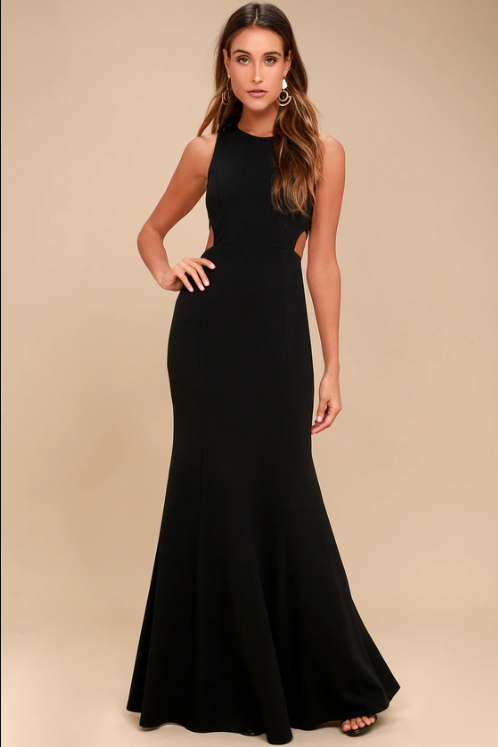 Black Cutout Maxi Dress