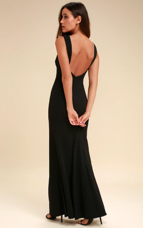 Melora Black Sleeveless Maxi Dress